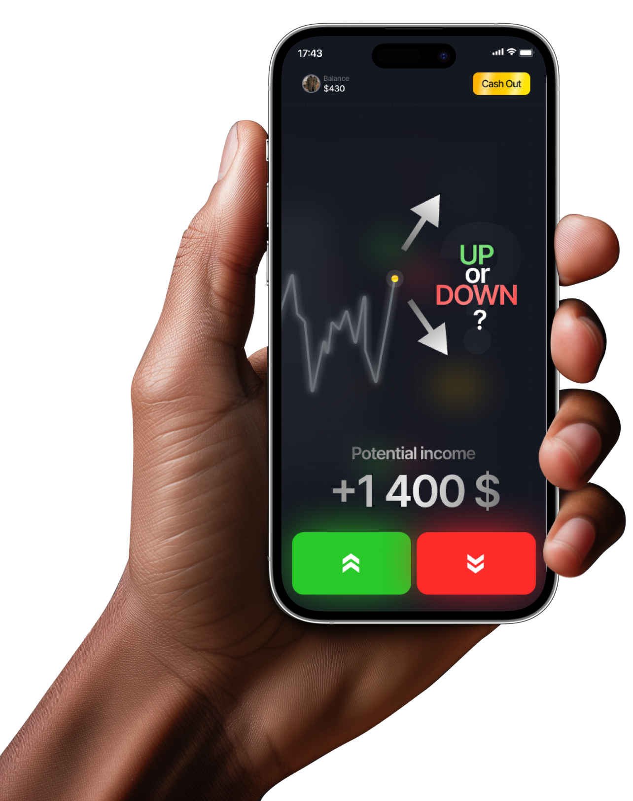 Trading app mockup